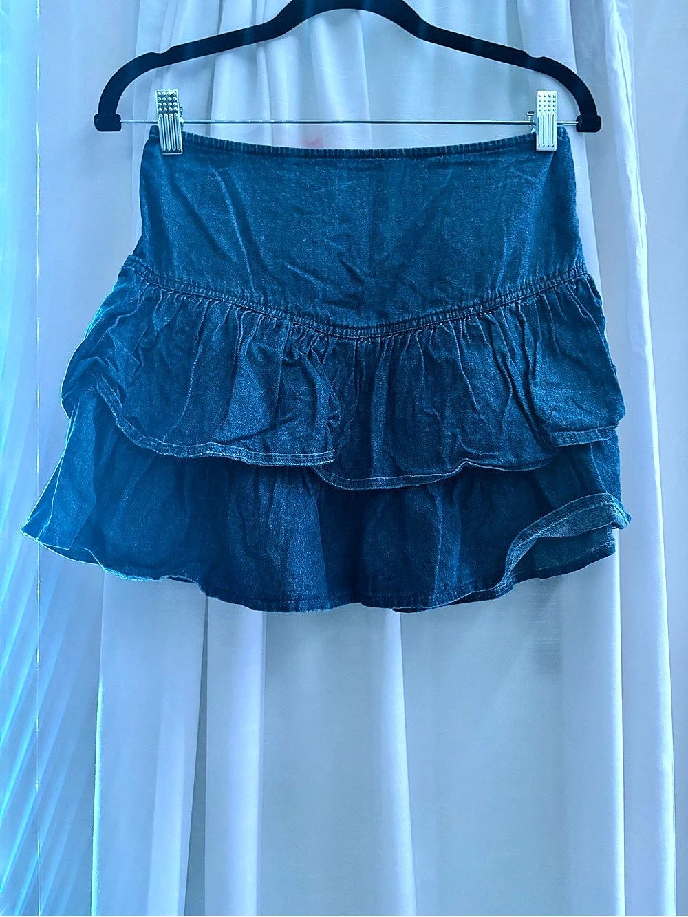 Lone Star Ruffle High Waist Shorts in Blue Size Medium